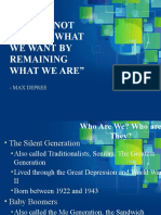 "We Cannot Become What We Want by Remaining What We Are": - Max Depree