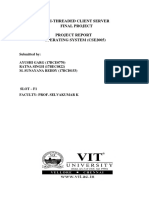 Multi-Threaded Client Server Final Project Project Report Operating System (Cse2005)