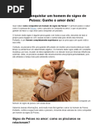 Como Conquistar Um Homem Do Signo de Peixes Ganhe o Amor Dele