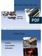 Fabricação do Ferro Gusa e do Aço: Processos e Aplicações