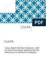 CULPA DALAM HUKUM PIDANA