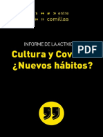 Encuentro Entre Comillas Cultura y Covid19 - Nuevos hábitos - Informe