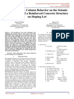 Effect of Short Column Behavior On The Seismic Performance of A Reinforced Concrete Structure On Sloping Lot IJERTCONV6IS06038 PDF