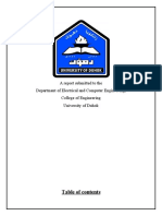A Report Submitted To The Department of Electrical and Computer Engineering, College of Engineering University of Duhok