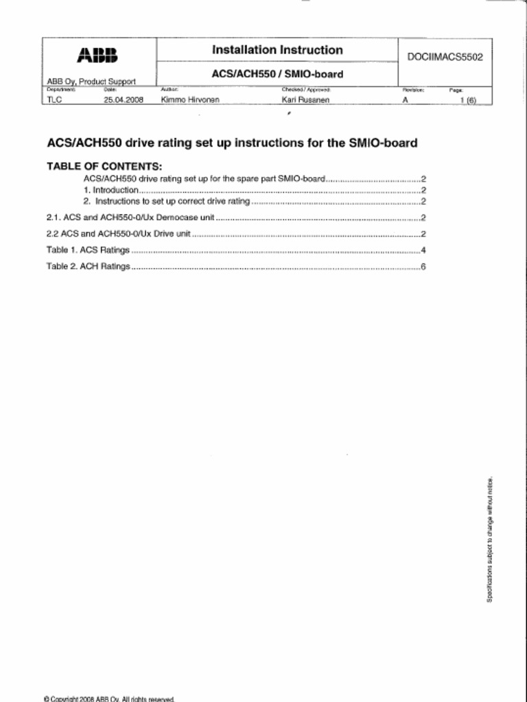 Installation SMIO-OMIO | PDF