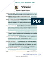 Perfil de Proyecto de Investigación Posgrado