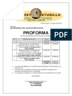 Modelo de Proforma Disponible para Guía