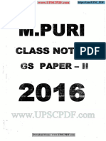 GS 2 Puri Sir Notes (2016) PDF