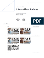 2 Weeks Shred Challenge: Online Calendar