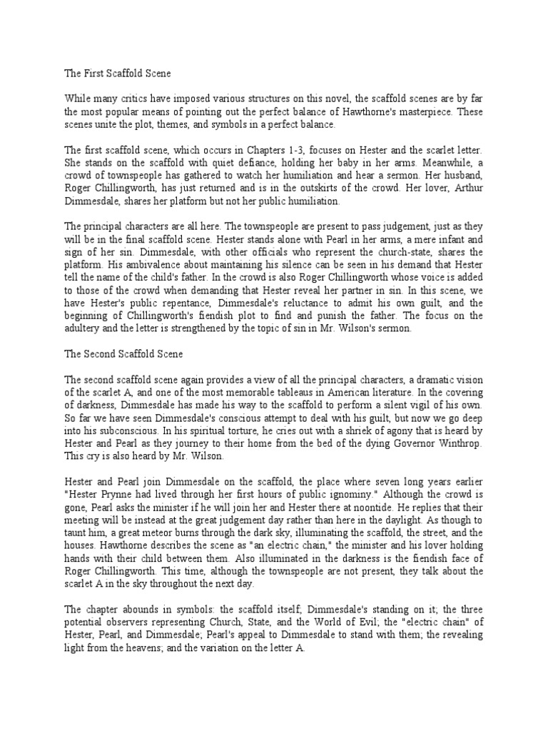 The Significance of Scaffold Scenes | PDF | The Scarlet Letter