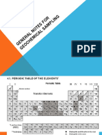 general notes for geochemical sampling