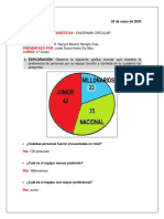 Solución Guía Estadística 4° - Diagrama Circular - JARED DAVID IRIARTE