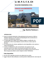 Materiales Aglomerantes La Cal: Facultad Ingenieria Civil