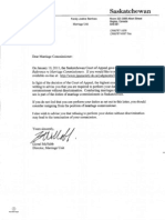 Marriage Commissioner Letter