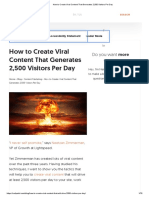 How to Create Viral Content That Generates 2,500 Visitors Per Day