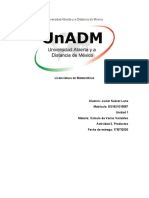 Licenciatura en Matemáticas - Cálculo de Varias Variables - Actividad 2