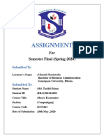 Assignment Cover Page- Tarif-Macro