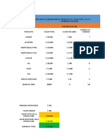 Formulas Panaderia Junto Con Sus Gastos y Utilidades