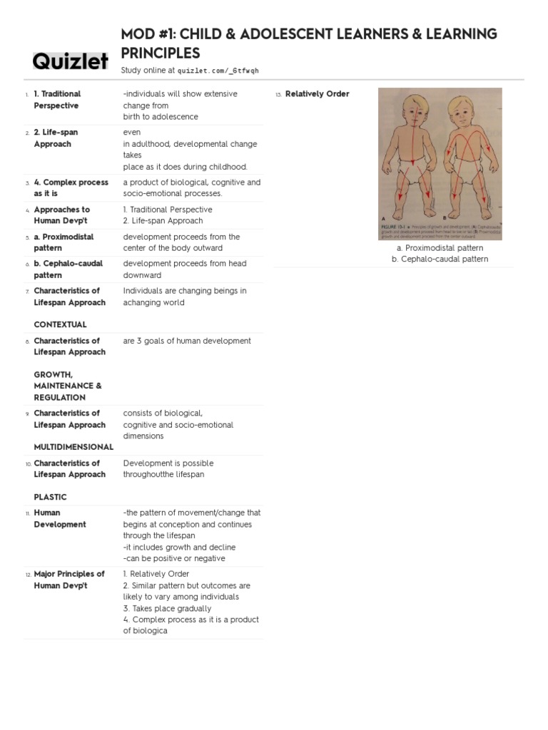 Mod #1: Child & Adolescent Learners & Learning Principles | PDF ...