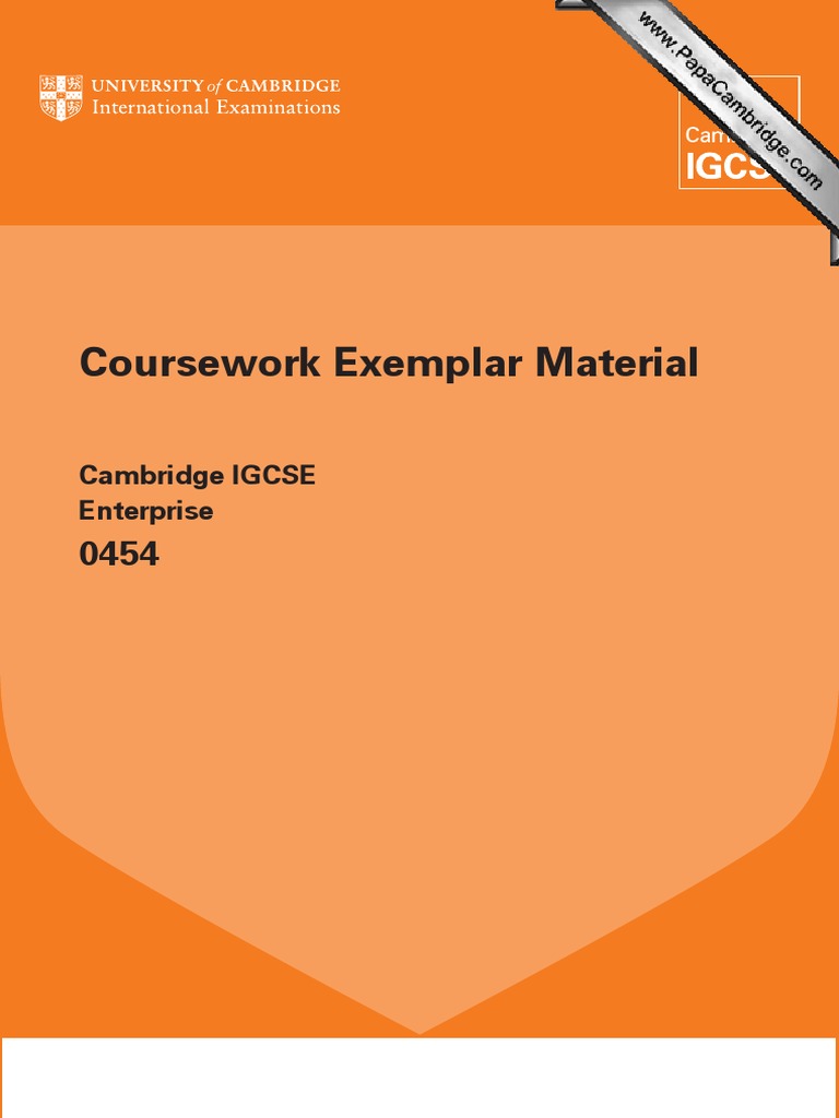 Exemplar Coursework Project For Paper 2 PDF | PDF | Entrepreneurship ...