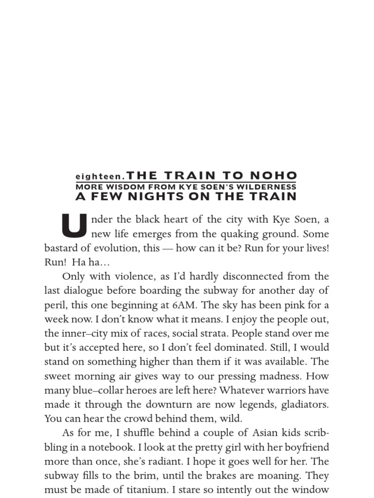 The Train To NOHO | PDF | Nature