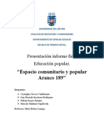 Arauco 189 Educaci N Popular