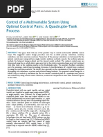 Control of A Multivariable System Using Optimal Control Pairs: A Quadruple-Tank Process