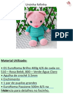 Ursinha Fofinha: Material Utilizado