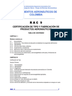 RAC 9 - Certificación Tipo - Fabricación Productos Aeronáuticos PDF