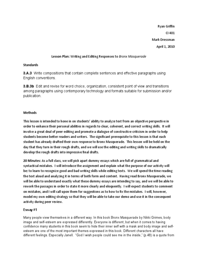 Bronx masquerade pre reading image