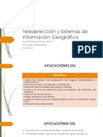 Teledetección y Sistemas de Información Geográfica: Universidad de Huánuco, 2019 - II Mg. Yasser Vásquez Baca Semana 12