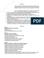 Objetivo - Temario - Metodologia y Evaluacion Contabilidad General