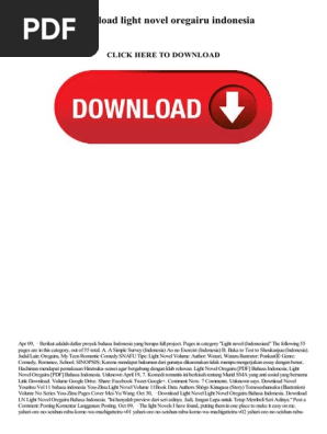 Download Light Novel Oregairu Indonesia