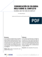 Medios de Comunicación en Colombia Y El Deshielo Sobre El Conflicto