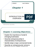 Introduction And: Entrepreneurial Finance Leach & Melicher