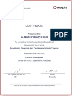Certificate: Dr. Rezki Permata Sari