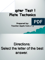Chapter Test ! Plate Tectonics