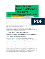 Diferencia Entre Investigación Cuantitativa y Cualitativa