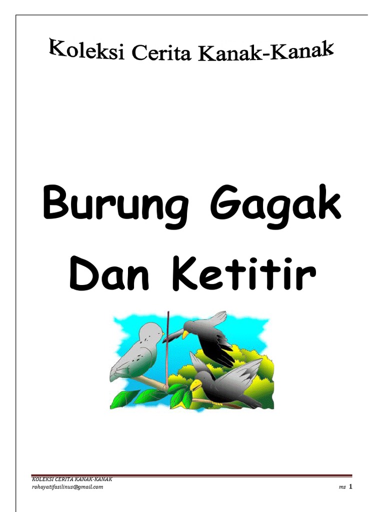 Burung Gagak Dan Ketitir Koleksi Cerita Kanak Kanak 