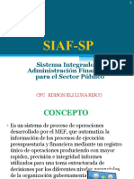 SIAF-SP: Sistema Integrado de Administración Financiera para el Sector Público