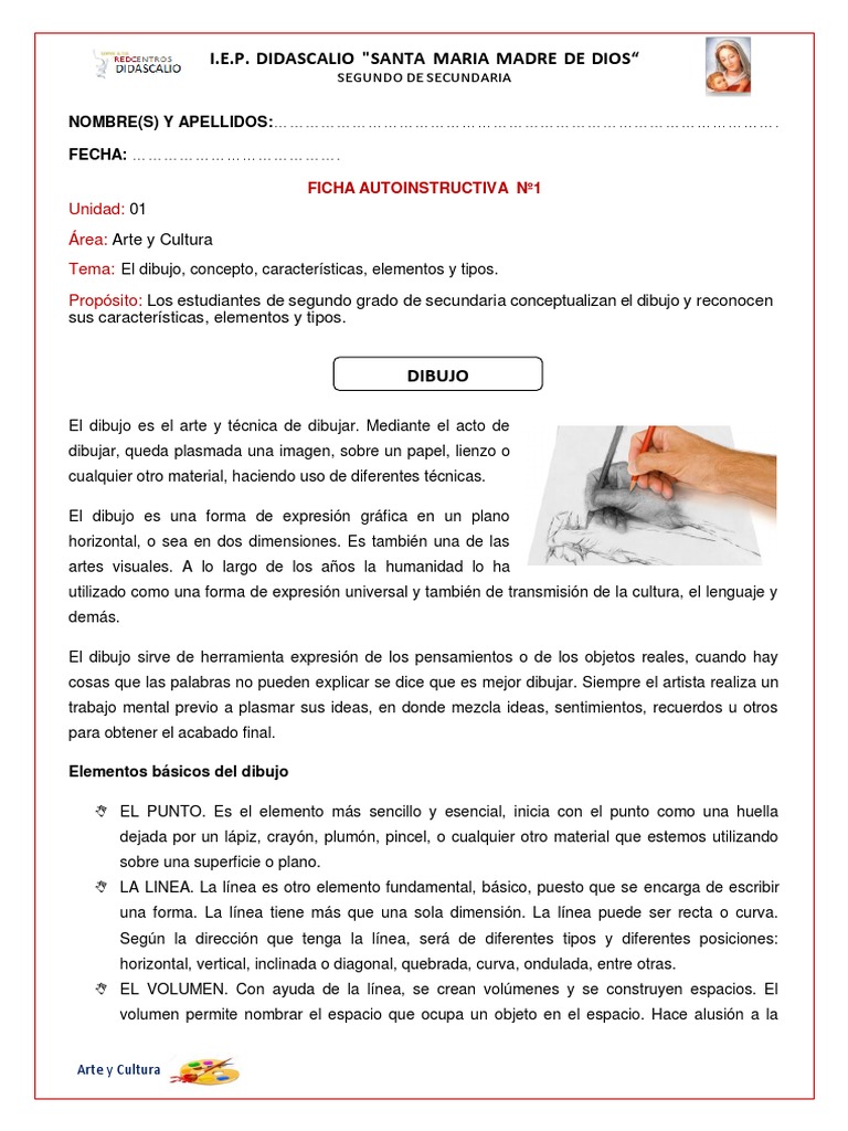 2° Grado - Ficha #1 Arte y Cultura | PDF | Dibujo | Artes (general)