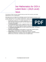 A Level Further Mathematics For OCR A Statistics Student Book 1 (AS/A Level) Scheme of Work
