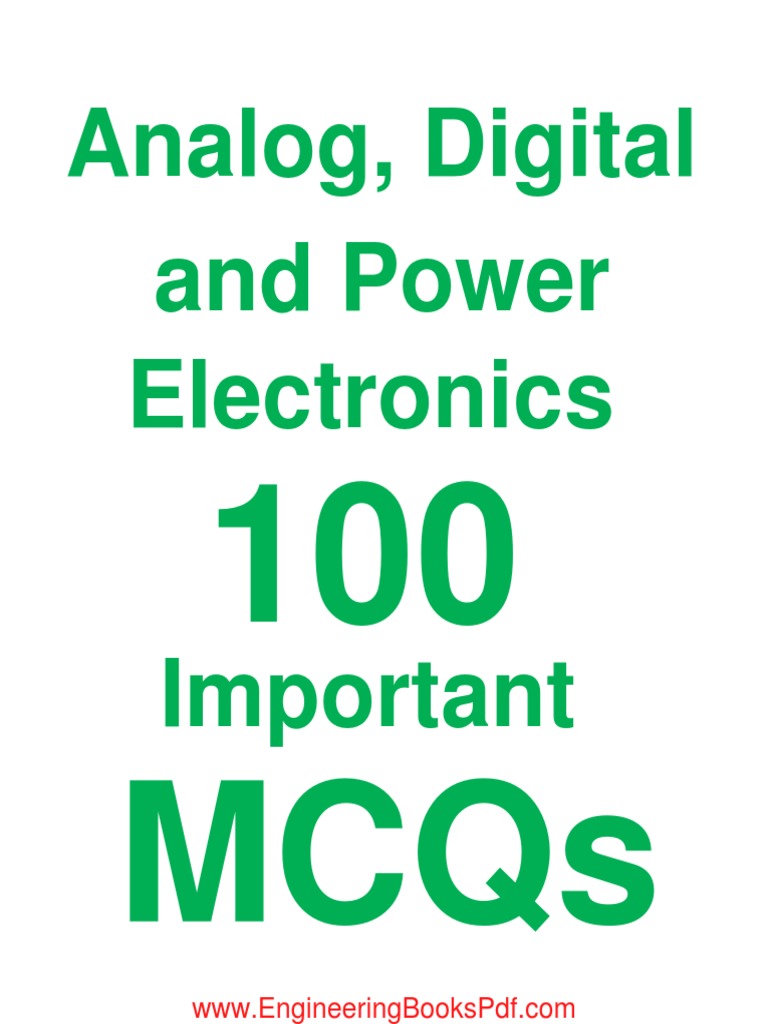 Analog, Digital and Power Electronics 100 Important MCQs PDF PN