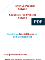 Creativity & Problem Solving Creativity For Problem Solving