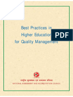 Best Practise in Quality Management in Higher Education PDF