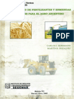 Recursos minerales para fertilizantes y enmiendas en Argentina