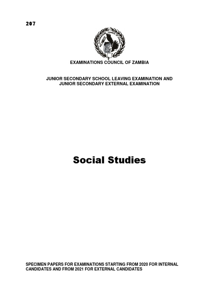 Social Studies PDF Zambia Rhodesia