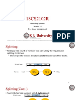 Operating Systems Session 14 Free Space Management