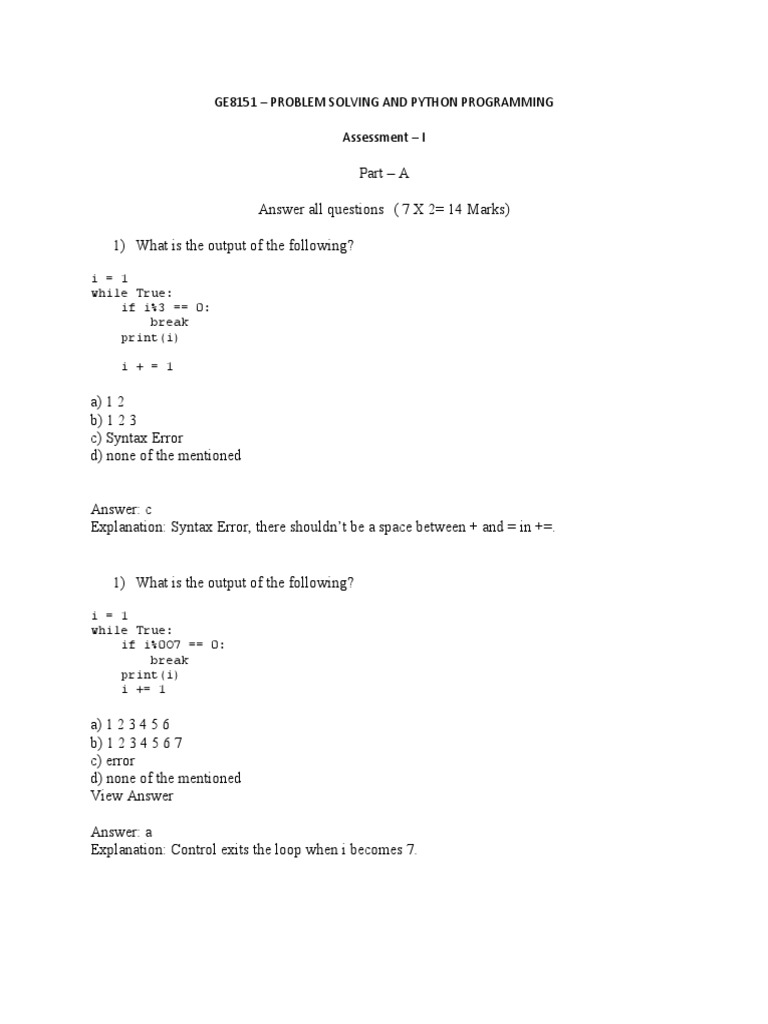 Python Programming Problem Solving Guide | PDF | Source Code | Computer ...