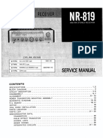 Nikko NR 819 Service Manual